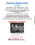 Poultney Rabies Clinic 2025 flyer